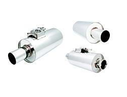 Xforce Kulaté tělo 7.5" x 15" (19,05cm x 38,1cm) středový vstup/středový výstup 3.5" příruba, 3.5" jednoduchý výstup