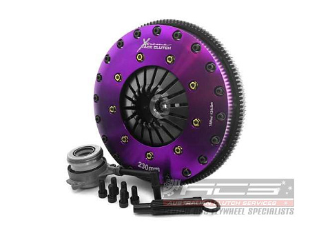 Spojková sada Xtreme Clutch - 230mm Rigid Ceramic Twin Plate včetně setrvačníku a CSC 1800Nm (8 šroubů)