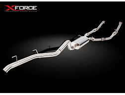 Xforce 2.5" turbo-back systém s High-Flow katalyzátory, 304 nerezová ocel (pouze pro okruhové a off-road použití) TOYOTA LANDCRUISER 2007-2016 V8