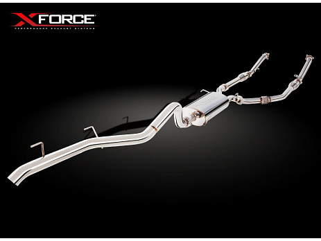 Xforce 2.5" turbo-back systém s High-Flow katalyzátory, 304 nerezová ocel (pouze pro okruhové a off-road použití) TOYOTA LANDCRUISER 2007-2016 V8