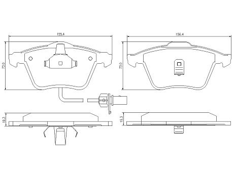 Pedders SportsRyder EURO kevlar-keramické brzdové destičky (včetně senzoru)