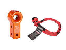 SABER 7075 hliníkový vyprošťovací hitch šetrný k lanu - Orange Prismatic & 9K měkký šekl