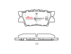Brzdové destičky DBA Street Series EV Toyota Corolla Hybrid 2010 On / Lexus Hybrid 2009 On  / Toyota Sai Hybrid / Daihatsu Altis Hybrid 2013 On R