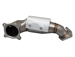 Xforce 4"-3" downpipe s High-Flow katalyzátorem, 304 nerez (pouze pro závodní a offroad použití) Honda Civic Type-R FK8