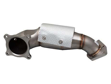 Xforce 4"-3" downpipe s High-Flow katalyzátorem, 304 nerez (pouze pro závodní a offroad použití) Honda Civic Type-R FK8