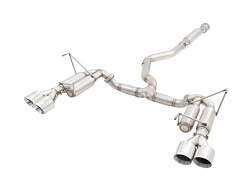 Xforce 3" cat-back systém s kulatými tlumiči výfuku (RACE SYSTEM), 304 nerezová ocel