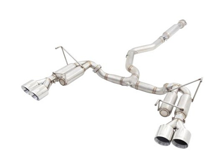 Xforce 3" cat-back systém s kulatými tlumiči výfuku (RACE SYSTEM), 304 nerezová ocel