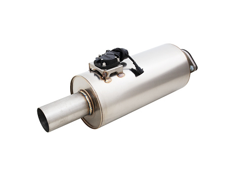 Xforce Kulaté tělo 6.5" x 15" (16,51cm x 38,1cm) středový vstup/středový výstup 2.5" příruba, 2.5" jednoduchý výstup