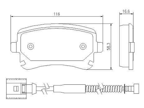 Pedders SportsRyder EURO kevlar-keramické brzdové destičky (včetně senzoru)