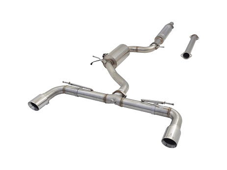 Xforce 3" cat-back systém s Varex tlumičem, 304 nerezová ocel VW Golf Gti MK7, MK8