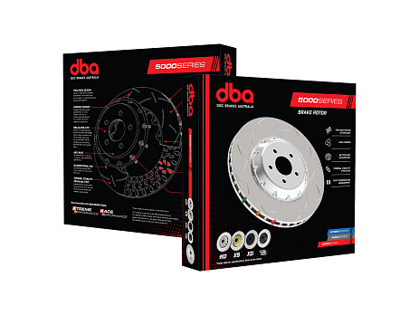 Brzdový kotouč DBA 5000 Series drážkovaný - černý střed LEVÝ