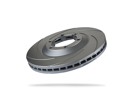 Pedders Drážkovaný brzdový kotouč s povrchovou úpravou Geomet