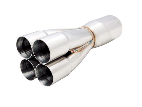 Xforce Nerezový 4-1 sběrač, z 4 x 2" na jeden 3.5"