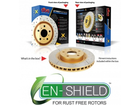 ZADNÍ sada - DBA street series X-GOLD En-Shield Děrované Brzdové kotouče Toyota Land Cruiser 120, 90