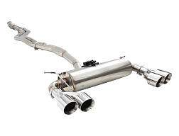 Xforce duální 2.5"-3" cat-back systém s Varex tlumičem, 304 nerezová ocel BMW M2