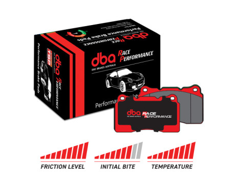 DBA RP ZADNÍ brzdové destičky Subaru Impreza STi 01 - 08+, Mitsubishi EVO 6,7,8,9, Nissan 350Z