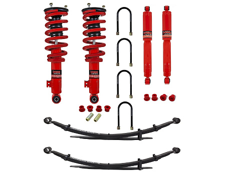 Pedders zvýšený podvozek 45 mm se smontovanými předními tlumiči Nissan Navara D40