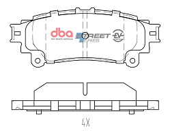 Brzdové destičky DBA Street Series EV Toyota  Crown / Mirai / Sienta Hybrid 2015 On / Prius A & V Hybrid 2012 On / Lexus Hybrid  2009 On R