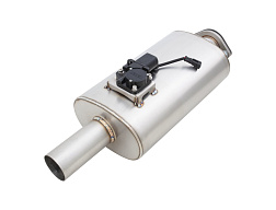 Xforce Oválné tělo 6" x 10" x 15" (15,24cm x 25,4cm x 38,1cm) středový vstup/středový výstup 2.5" příruba, 2.5" jednoduchý výstup