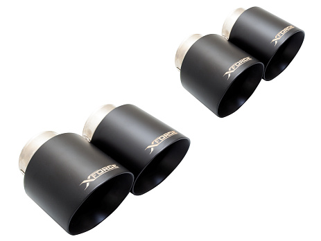 Xforce 4" twin quad černá koncovka (pouze pro Xforce systém, nepasuje na OEM)