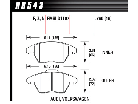 HAWK brzdové destičky - Street Race