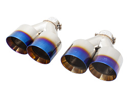 Xforce 4" twin quad vypálené modré koncovky (pouze pro Xforce systém, nepasuje na OEM)