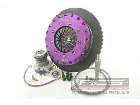 Spojková sada Xtreme Clutch - 230mm Rigid Ceramic Twin Plate včetně setrvačníku a CSC 1800Nm