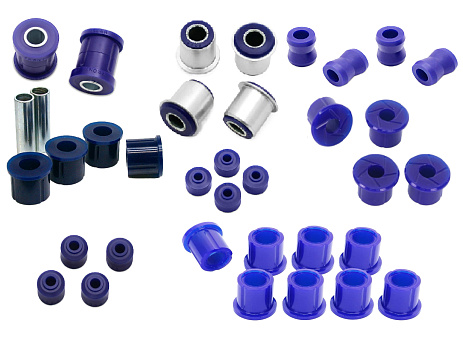 SuperPro kompletní sada silentbloků předního a zadního zavěšení - Isuzu Trooper 4WD - 03/1987 až 04/1992