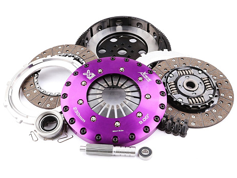 Spojková sada Xtreme Clutch - 230mm Sprung hub Organic Twin Plate včetně setrvačníku 1000Nm