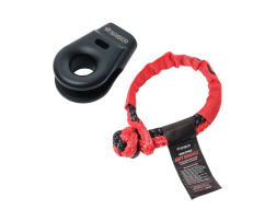 Saber 6061 Aluminium Spliced Winch Thimble - Cerakote Black & 9K Soft Shackle