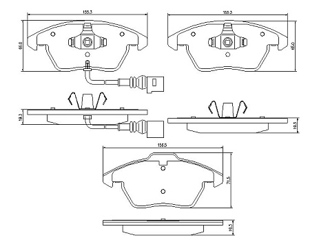 Pedders SportsRyder EURO kevlar-keramické brzdové destičky (včetně senzoru)