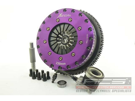 Spojková sada Xtreme Clutch - 230mm Organic Twin Plate včetně setrvačníku & CSC 1200Nm