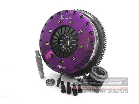 Spojková sada Xtreme Clutch - 230mm Rigid Ceramic Twin Plate včetně setrvačníku a CSC 1800Nm