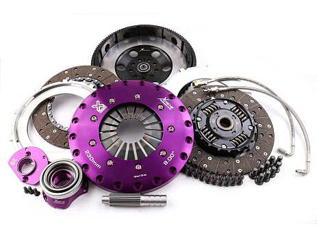 Spojková sada Xtreme Clutch - 230mm Sprung hub Organic Twin Plate včetně setrvačníku & CSC 1000Nm