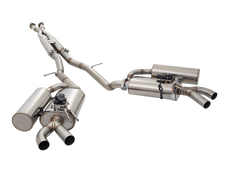 Xforce 2.5" cat-back systém s Varex tlumičem, 304 nerezová ocel Kia Stinger GT