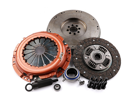 Spojková sada Xtreme Clutch Organic zesílená včetně setrvačníku 410 Nm 790 kg (70 % navýšení) – konverze na jednohmotový setrvačník