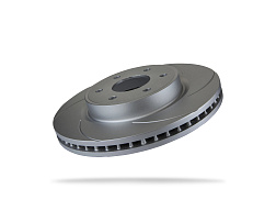 Pedders Drážkovaný brzdový kotouč s povrchovou úpravou Geomet