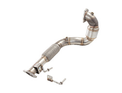 Xforce 2.5" downpipe s High-Flow katalyzátorem, 304 nerezová ocel (pouze pro okruhové a off-road použití) Hyundai i20 N