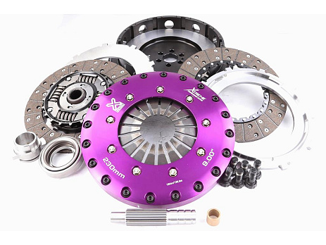 Spojková sada Xtreme Clutch - 230mm Sprung hub Organic Twin Plate včetně setrvačníku 1000Nm