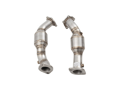 Xforce 2.5" downpipe s High-Flow katalyzátory, 304 nerezová ocel (pouze pro závodní a offroad použití) Kia Stinger GT