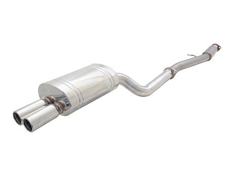Xforce 3" cat-back systém s oválným tlumičem výfuku a dvojitou koncovkou, 409 surová nerezová ocel