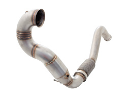 Xforce 3" downpipe s High-Flow katalyzátorem, 201 matná nerezová ocel - MERCEDES-BENZ  AMG A45
