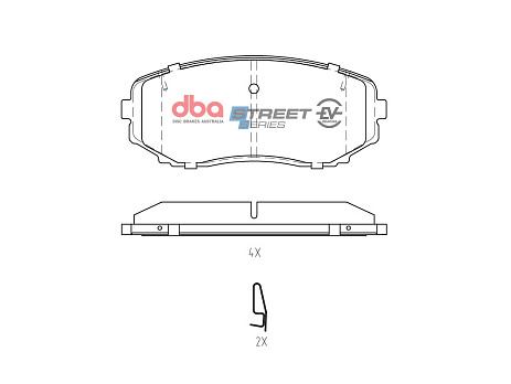 Brzdové destičky DBA Street Series EV Mitsubishi Outlander ZL Phev Hybrid 2014 - 2019 F