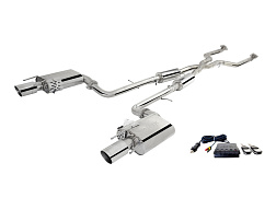 Xforce 2.25" cat-back systém s Varex klapkami, 304 nerezová ocel Lexus IS 350