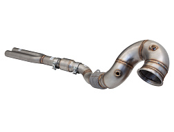 Xforce 4"-3" downpipe s High-Flow katalyzátorem, 304 nerez (pouze pro závodní a offroad použití) Audi RS3