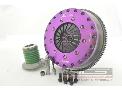 Spojková sada Xtreme Clutch - 230mm Rigid Ceramic Twin Plate včetně setrvačníku a CSC 1800Nm