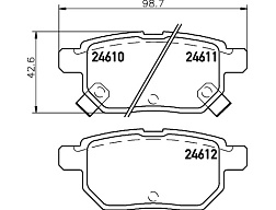 Pedders brzdové destičky